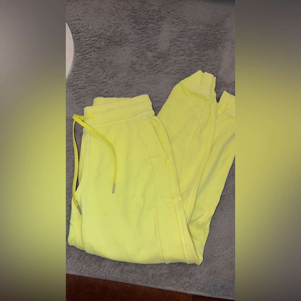 Neon Lululemon sweatpants